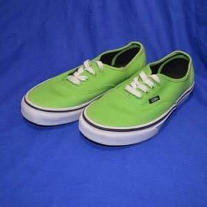 Vans lace up Lime green Unisex mens 5, womens 6.5